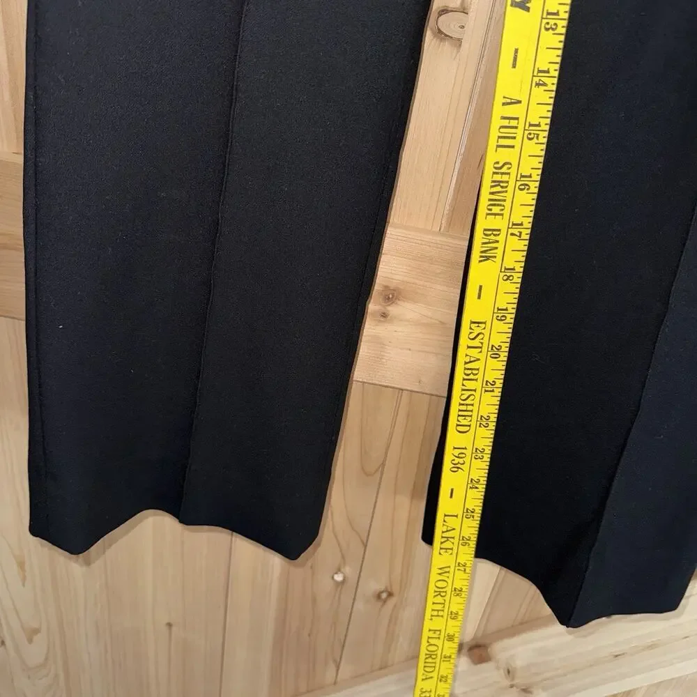 J.Crew Black Carreman Designed In France Wide Leg Pleated Trouser Pants Sz 2